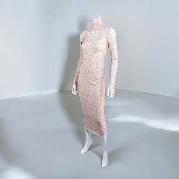 AFRM Revolve Shailene Floral Mesh Midi Dress Pink Size X Small - Picture 11 of 14